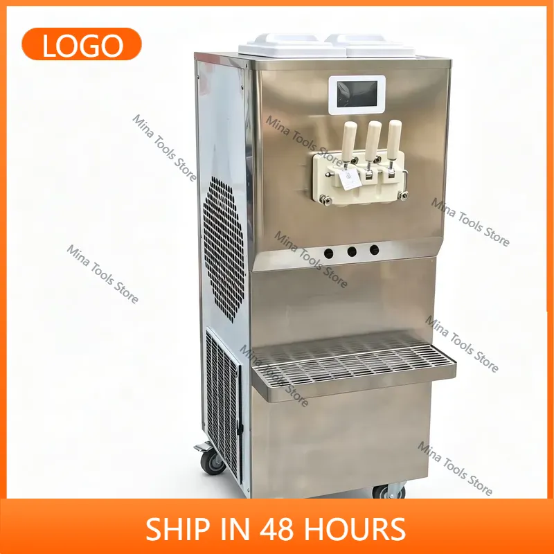 Soft Serve Ice Cream Machine 3 Flavor - 3 Çeşitli Ticari Yumuşak Dondurma ve
