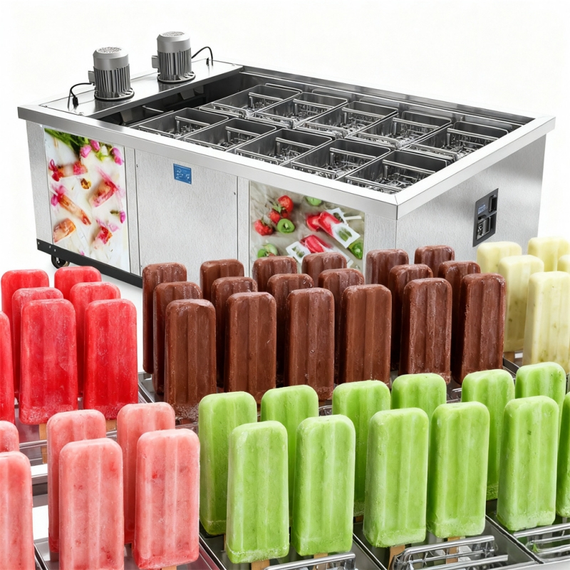 Commercial Popsicle Mold Maker Machine - Yüksek Verimli, Çift Kalıplı Dondurulmuş Şeker