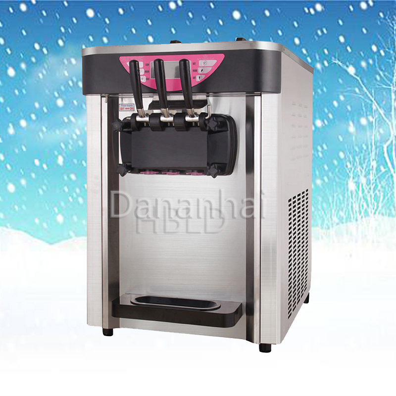 Commercial Ice Cream Machine Countertop - Ticari Üçlü Aromalı Yumuşak Dondurma Makinesi