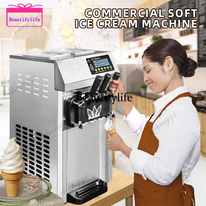 Soft Ice Cream Maker Machine Commercial - A55 Ön Soğutmalı Ticari Dondurma Makinesi