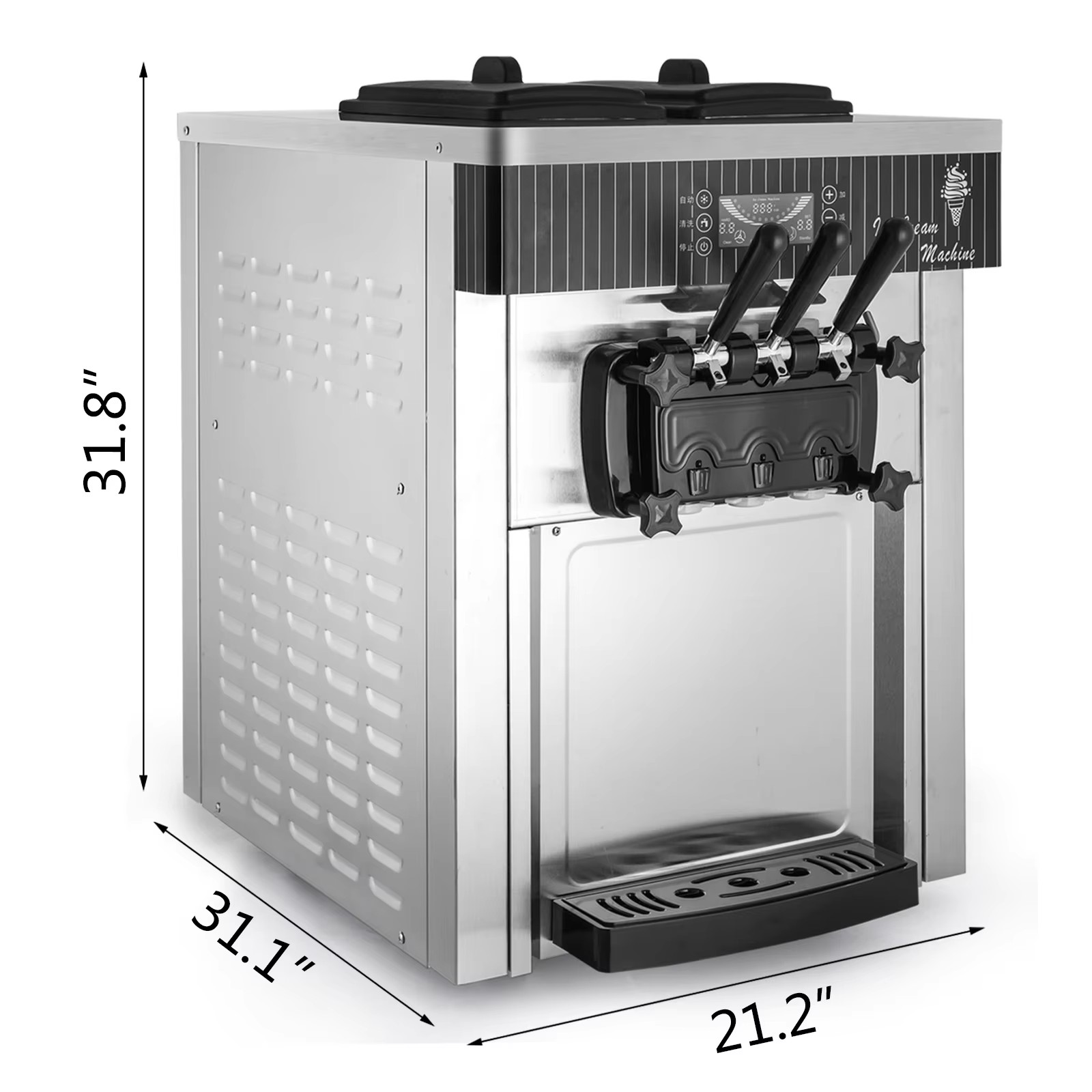 Yeni Yüksek Kaliteli Dikey Tez - Soft Serve Ice Cream Machine 3 Flavor incelemesi ve fiyatı