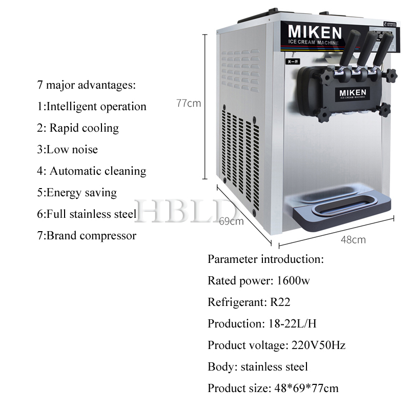 Yumuşak Dondurma Makinesi, Mar - Soft Serve Ice Cream Machine 3 Flavor incelemesi ve fiyatı