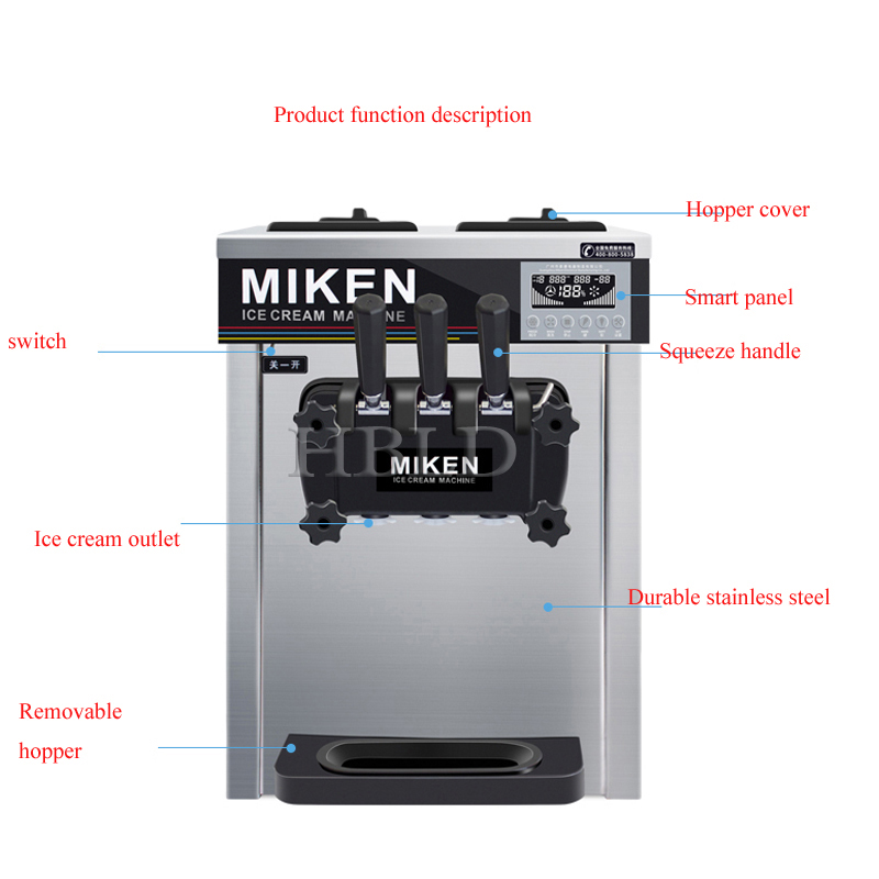 Yumuşak Dondurma Makinesi, Mar - Soft Serve Ice Cream Machine 3 Flavor incelemesi ve fiyatı
