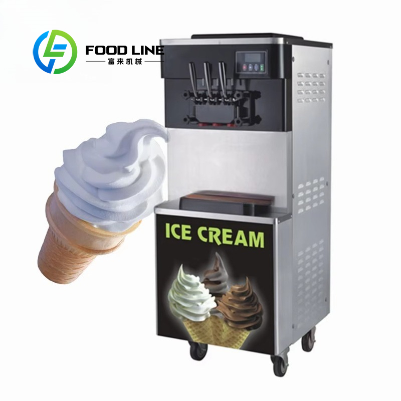 Özelleştirilmiş Ticari 3 Çeşit - Soft Serve Ice Cream Machine 3 Flavor incelemesi ve fiyatı