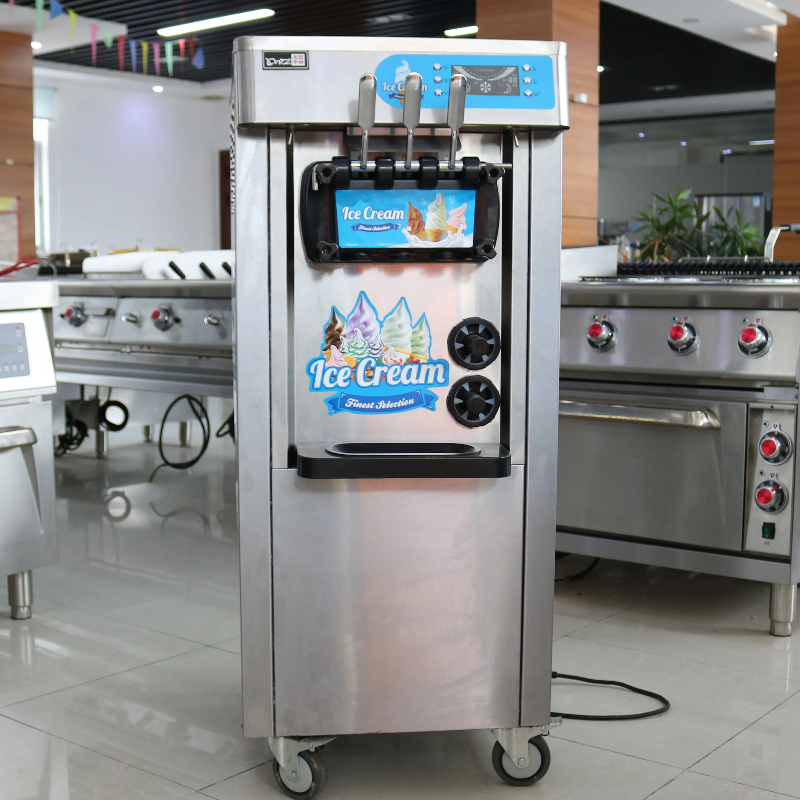Ticari Kullanıma Uygun, 3 Fark - Soft Serve Ice Cream Machine 3 Flavor incelemesi ve fiyatı