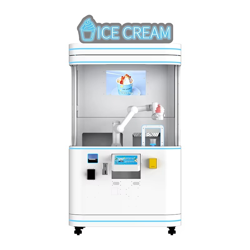 Robotik Kollu Dondurma Otomatı - Soft Serve Ice Cream Machine 3 Flavor incelemesi ve fiyatı
