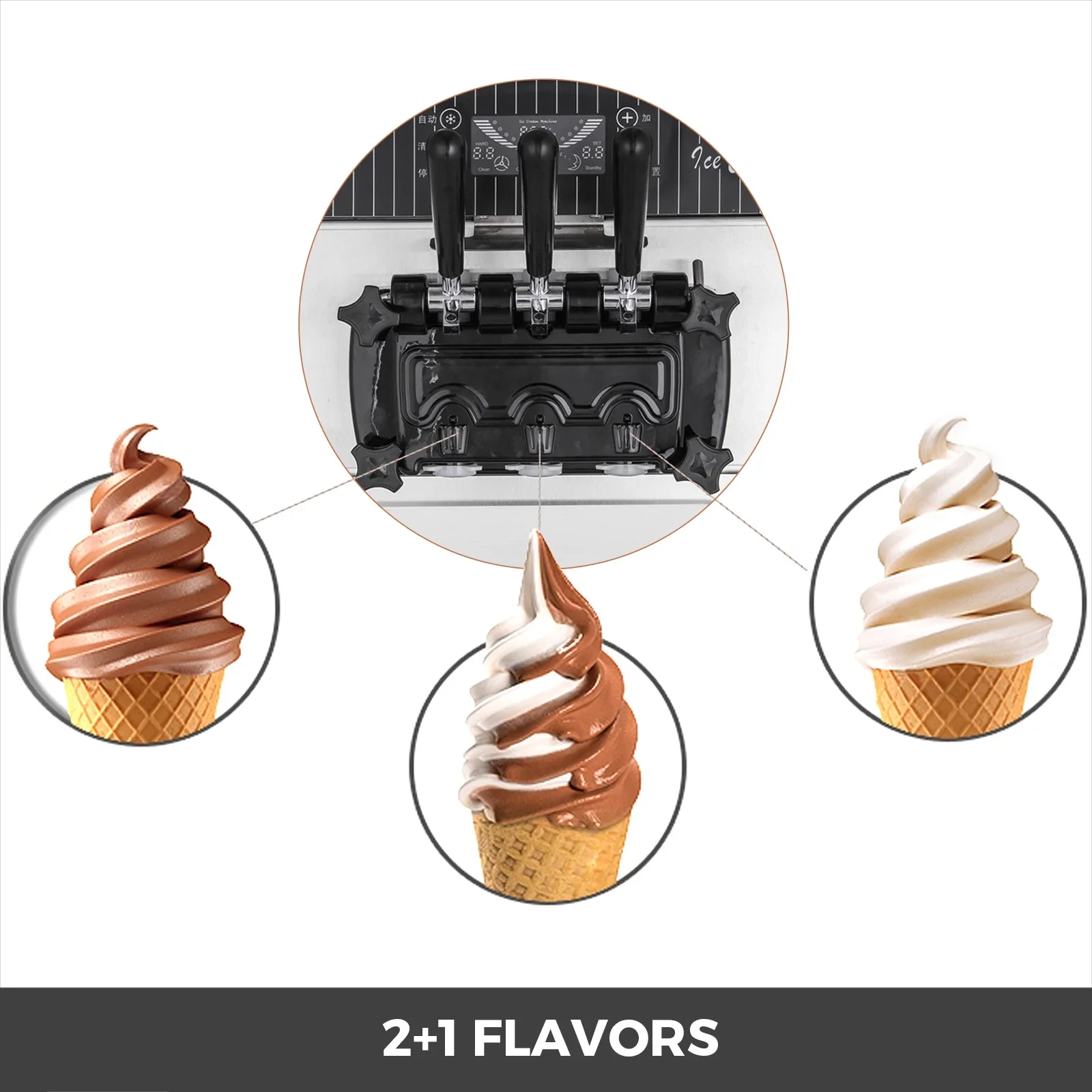 3 Çeşitli Aromalı Tezgah Üstü  - Commercial Ice Cream Machine Countertop incelemesi ve fiyatı