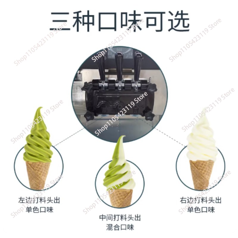 20~28L/saat 3 Çeşitli Otomatik - Soft Serve Ice Cream Machine 3 Flavor incelemesi ve fiyatı