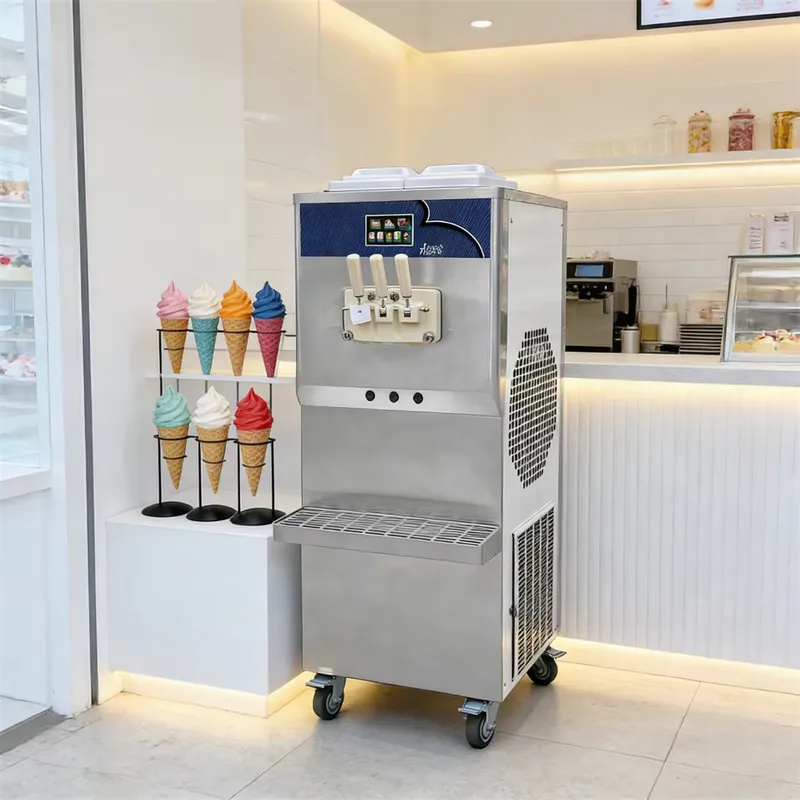 3 Çeşitli Ticari Yumuşak Dondu - Soft Serve Ice Cream Machine 3 Flavor incelemesi ve fiyatı