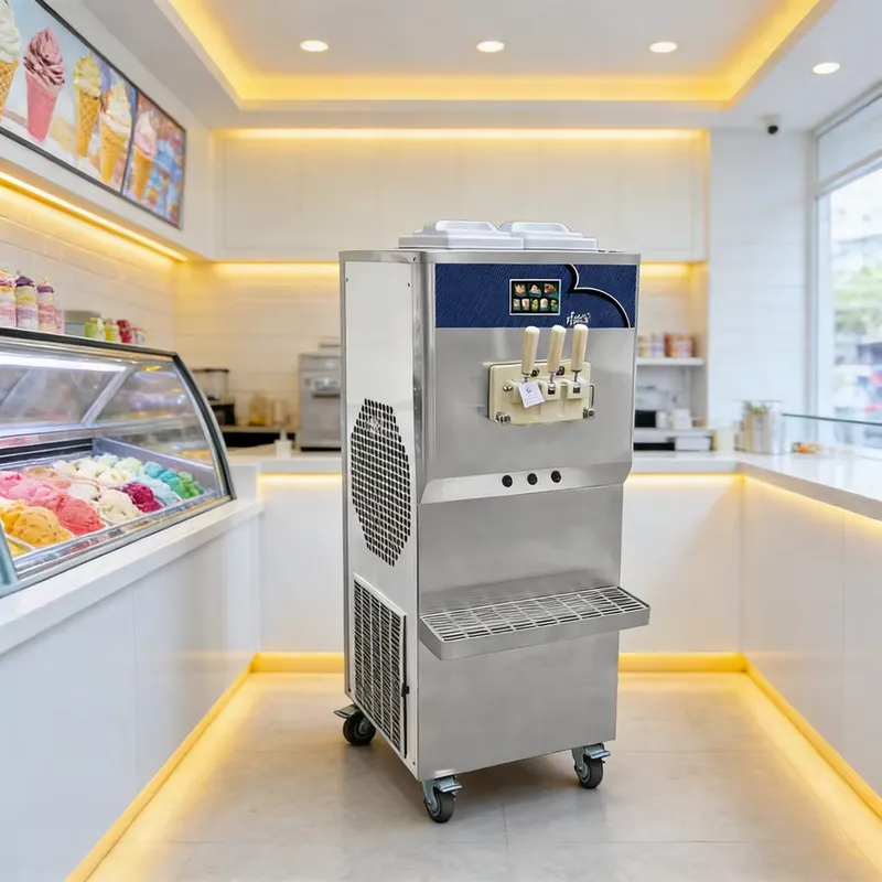 3 Çeşitli Ticari Yumuşak Dondu - Soft Serve Ice Cream Machine 3 Flavor incelemesi ve fiyatı