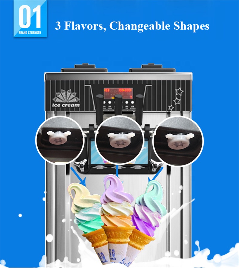 3 Çeşitli Ticari Yumuşak Dondu - Commercial Ice Cream Machine Countertop incelemesi ve fiyatı
