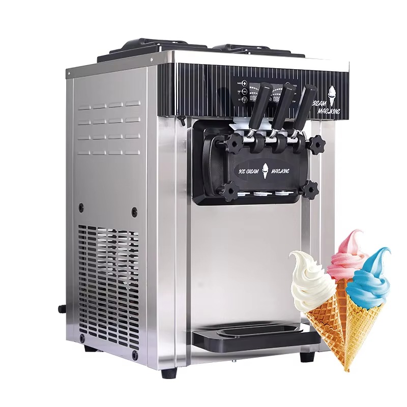 3 Çeşitli Yumuşak Dondurma Oto - Soft Serve Ice Cream Machine 3 Flavor incelemesi ve fiyatı
