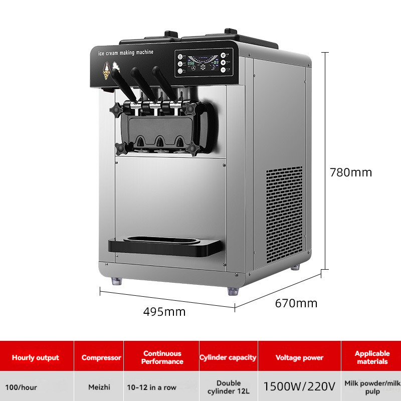 Tam Otomatik Sundae Külahı Yum - Commercial Ice Cream Machine Countertop incelemesi ve fiyatı