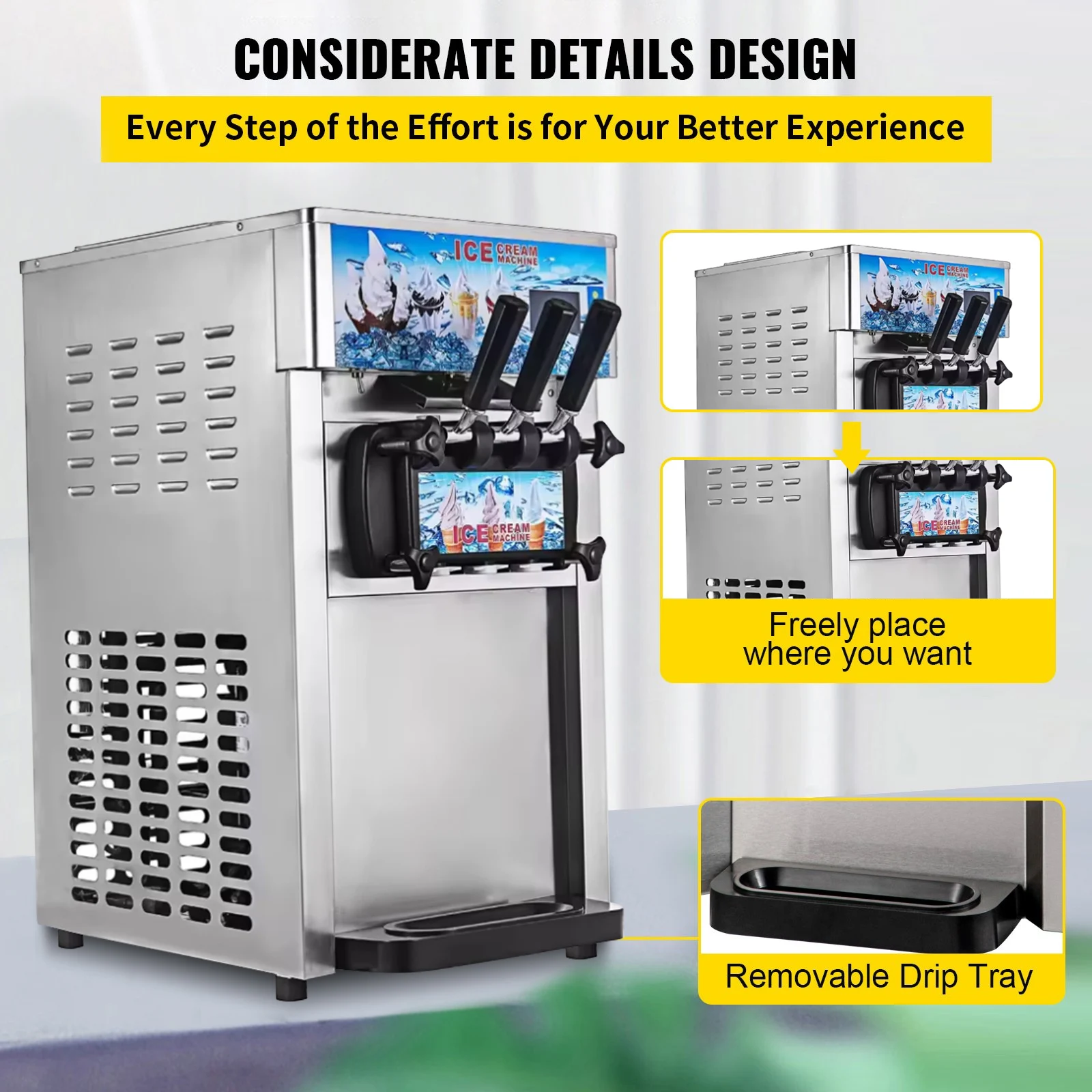 SIHAO Tezgah Üstü Ticari Tip Y - Commercial Ice Cream Machine Countertop incelemesi ve fiyatı