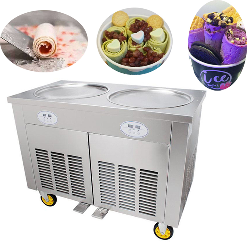 45cm çift yuvarlak tava dondur - Rolled Ice Cream Machine Fried Plate incelemesi ve fiyatı